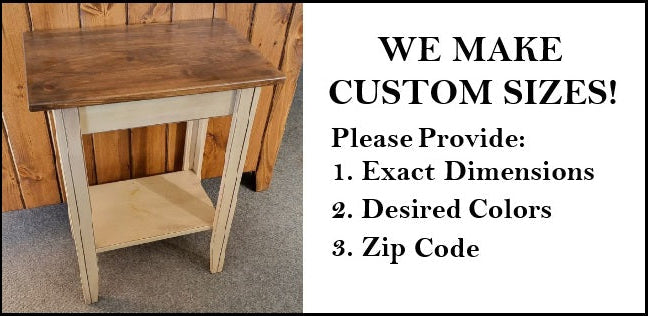End table - Fully Assembled - Home - Nightstand - Furniture - Amish Handmade- Nightstand - Fireplace - Bathroom Cabinet - Country Decor