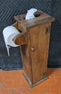 Rustic toilet paper stand, standing toilet paper, toilet paper holder, freestanding toilet paper, reclaimed wood toilet paper stand, primitive toilet paper storage, rustic toilet paper cabinet