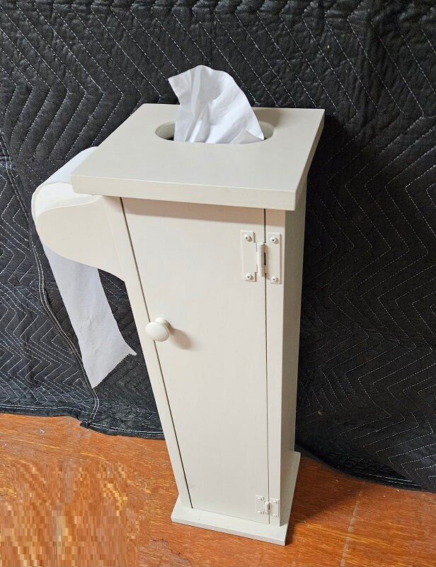 Toilet Paper Stand - Amish Handmade - Toilet Storage - Wooden Cabinet - Roll Holder - Bathroom - Free Standing - Tissue Paper Holder- Decor