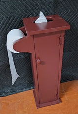 Toilet Paper Stand - Amish Handmade - Toilet Storage - Wooden Cabinet - Roll Holder - Bathroom - Free Standing - Tissue Paper Holder- Decor