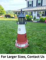 Vermilion Lighthouse - Solar - Amish Made - Landmark Replica - Backyard Decor - Garden Decoration