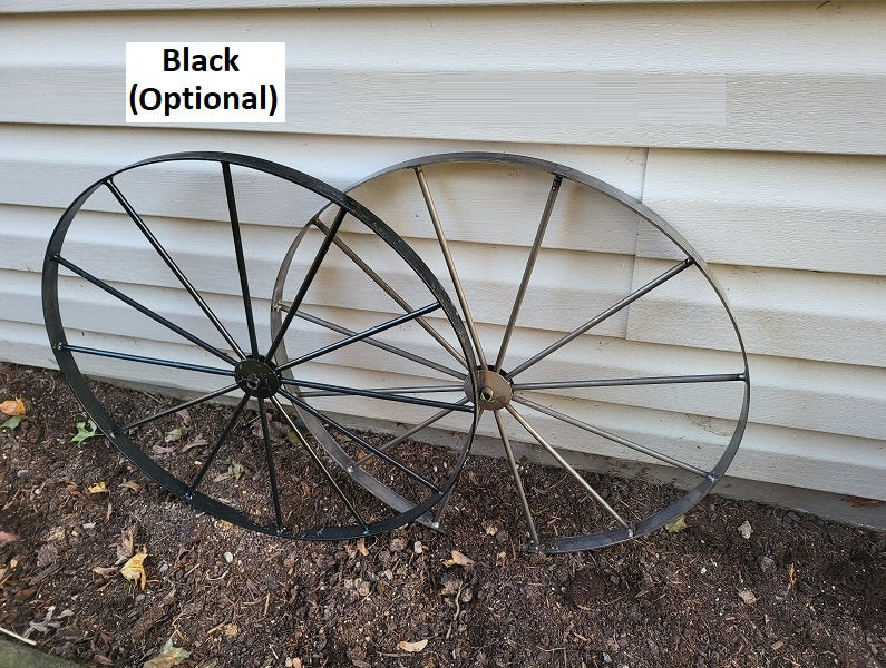Metal Wheels  - Wagon Wheels - Buggy Wheels- Carriage Wheels - Amish Handmade - Country Decor- Primitive - Crafts
