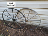 Metal Wheels  - Wagon Wheels - Buggy Wheels- Carriage Wheels - Amish Handmade - Country Decor- Primitive - Crafts