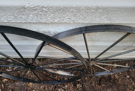Metal Wheels  - Wagon Wheels - Buggy Wheels- Carriage Wheels - Amish Handmade - Country Decor- Primitive - Crafts