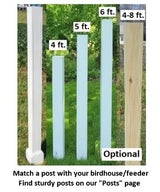 Western Bird Feeder Amish Handmade Large, Cedar Roof, Yellow Pine and White Stones