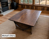 Whiskey Barrel Coffee Table - Amish Handmade - Table with Storage - Furniture - Lift Top Table - Barrel - Wine Barrel Whiskey Odor - Rustic