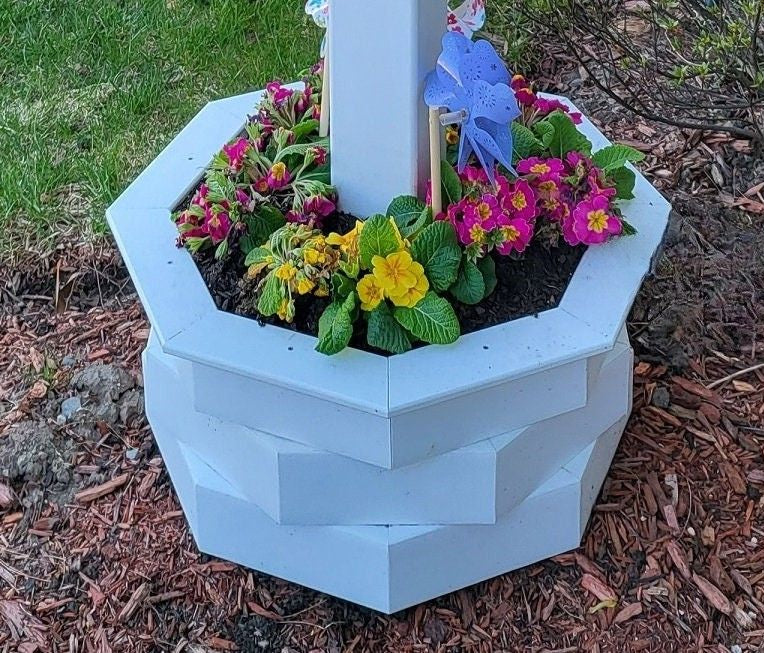 planter for mailbox post in multi colors