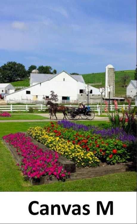 Canvas - Picture Frame - Wall Art - Wooden Frame - Framed Antique Print - Amish Handmade - Farmhouse Decor - Housewarming Gift -Choose Color