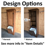 Amish Handmade Pine Cabinet: Farmhouse Kitchen Cupboard with Trash Bin