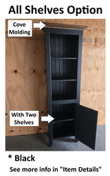 Amish Handmade Pine Cabinet: Farmhouse Kitchen Cupboard with Trash Bin