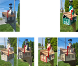 Amish Mailbox - Handmade - With Solar Lighthouse - Wooden - With Cedar Shake Shingles Roof - Color Options - Lighthouse Mailboxes