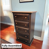 Amish Handmade Farmhouse Dresser: Solid Poplar Wood, Customizable Colors