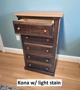 Amish Handmade Farmhouse Dresser: Solid Poplar Wood, Customizable Colors