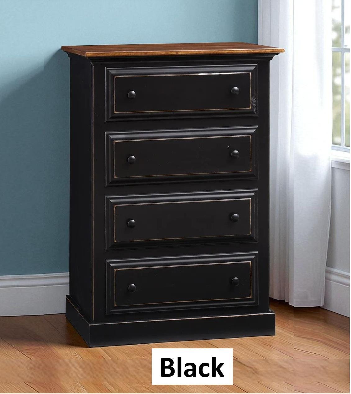 Amish Handmade Farmhouse Dresser: Solid Poplar Wood, Customizable Colors