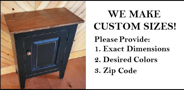 Handmade Cabinet - Amish Furniture - Nightstand - Home Décor - Primitive Cabinet - Fireplace Cabinet - Bathroom Cabinet - Kitchen Cabinet