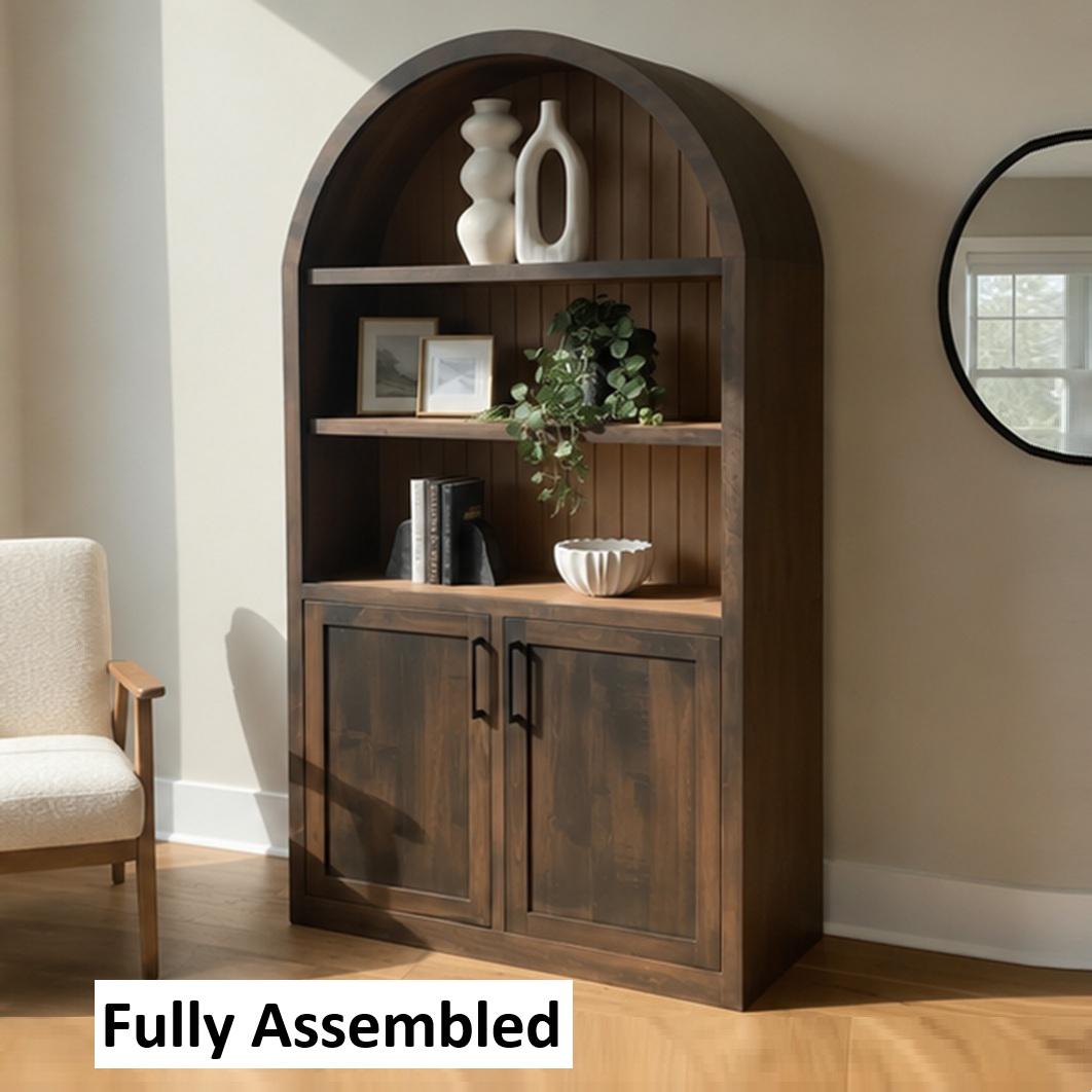 Bookcase - Amish Handmade Bookshelf - Farmhouse - Organizer - Cupboard - Wooden - Rustic - Case Goods - Home - Multipurpose Cabinet -Shelves