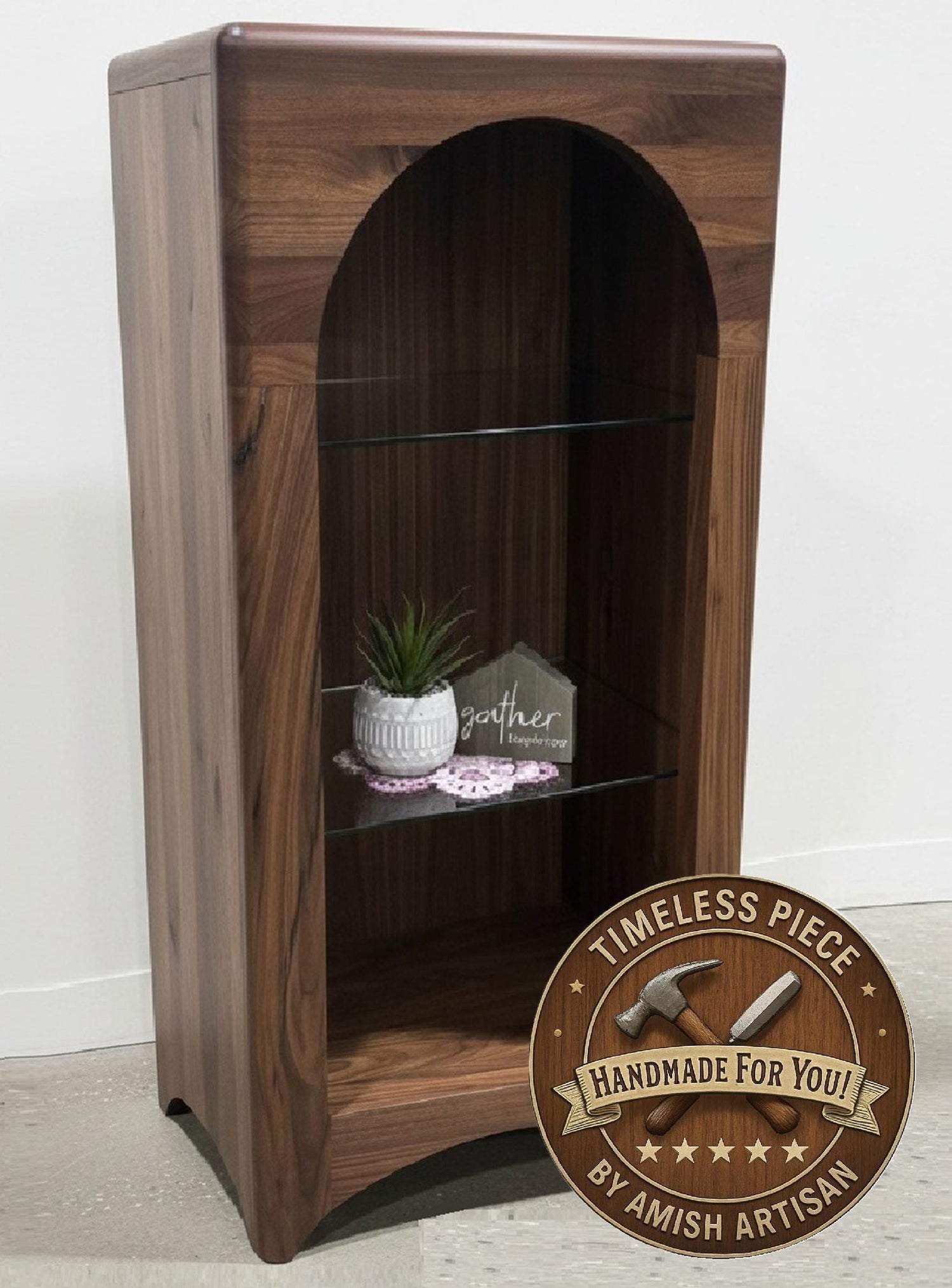 Bookcase - Amish Handmade Bookshelf - Farmhouse - Organizer - Cupboard - Wooden - Rustic - Case Goods - Home - Multipurpose Cabinet -Shelves