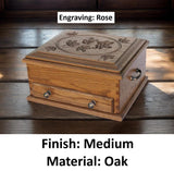 X-Large Amish Handmade Jewelry Box - Storage Box - Jewelry Organizer - Rustic - Keepsake Box - Jewelry Box with Drawer - Exquisite - Display