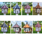 Holiday Colorful 6 Nesting Compartments Birdhouse, Amish Made, Weather Resistant Birdhouse Outdoor