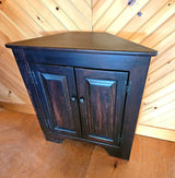 Corner Cabinet 2 Doors - Amish Furniture - Free Shipping - Primitive - Storage - TV Cabinet -Amish Handmade - Multipurpose Cabinet - Rustic