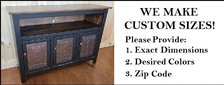 TV Stand - 3 Door Cabinet - Primitive - Storage - TV Cabinet - Amish Handmade - Multipurpose Cabinet - Rustic - Case Goods - Fully Assembled - Cabinets, Dresser, Table