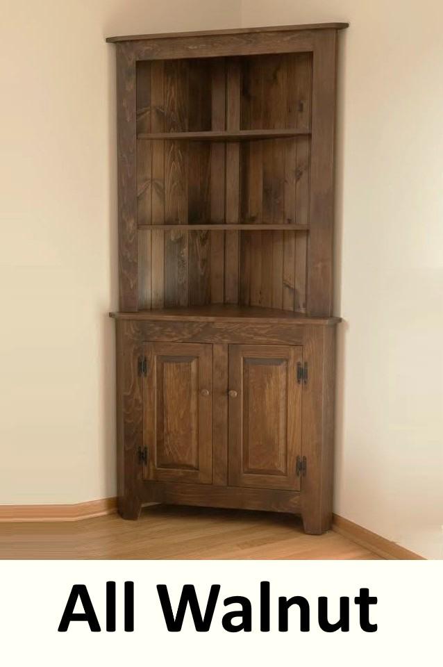 Corner Cabinet - Multipurpose Amish Handmade Large Cabinet - Farmhouse - Primitive Jelly Cabinet - Cupboard - Storage - Case Goods - Home