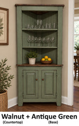 Corner Cabinet - Multipurpose Amish Handmade Large Cabinet - Farmhouse - Primitive Jelly Cabinet - Cupboard - Storage - Case Goods - Home