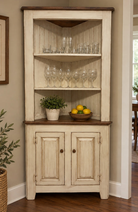 Corner Cabinet - Multipurpose Amish Handmade Large Cabinet - Farmhouse - Primitive Jelly Cabinet - Cupboard - Storage - Case Goods - Home