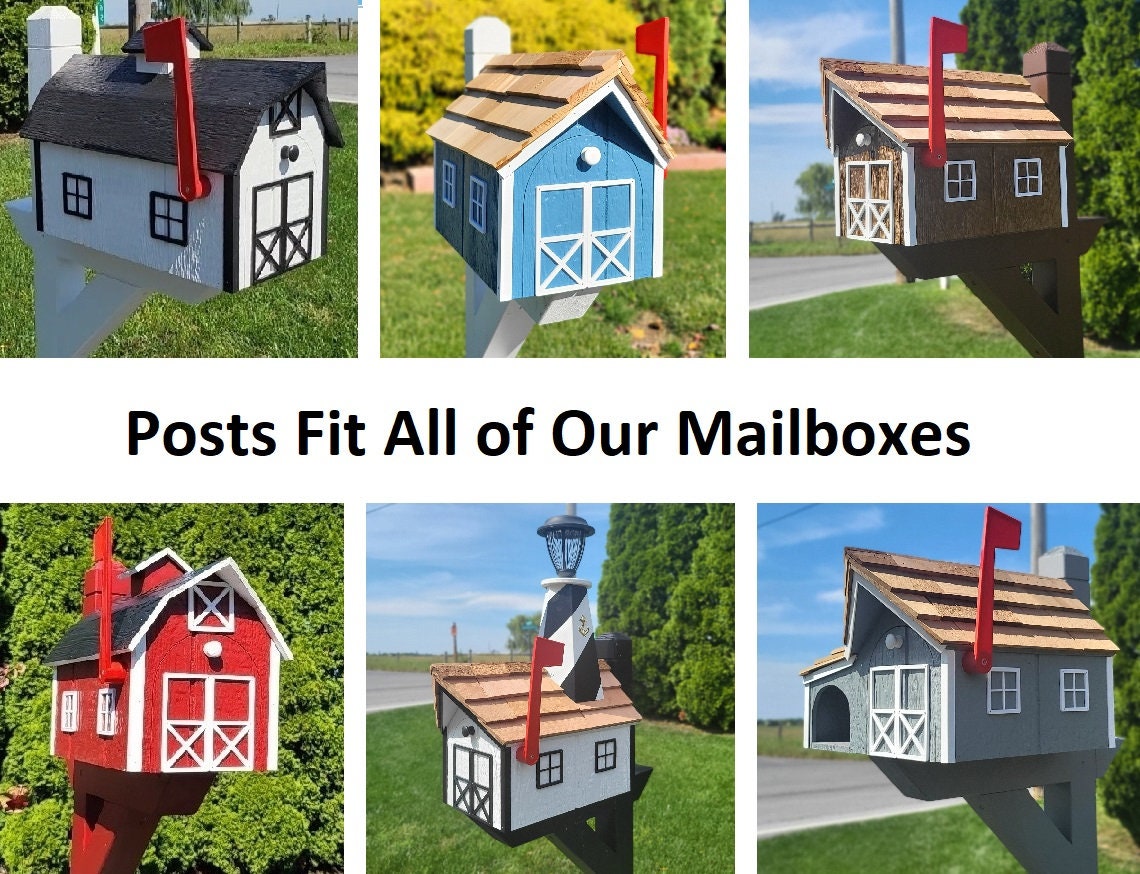 Post For Mailbox in Multi Colors, Premium Wood, Southern Pine Treated, Fits All of Our Mailboxes - Unique Mailboxes