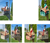 Amish Mailbox - Handmade - With Solar Lighthouse - Wooden - With Cedar Shake Shingles Roof - Color Options - Lighthouse Mailboxes