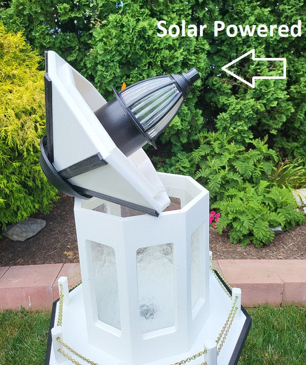 Lighthouse Solar Poly Made - Garden Decor - Garden Decoration