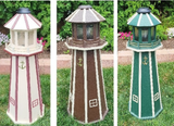 Backyard Solar Lighthouse - Poly Made - Amish Handmade