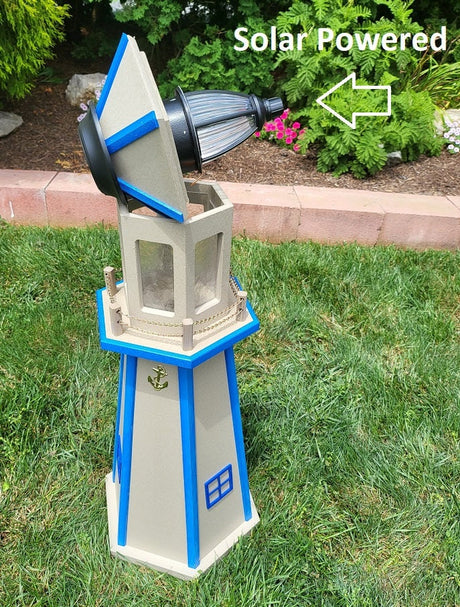 Solar Lighthouse Amish Made - Poly