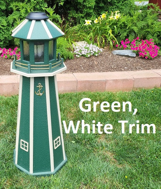 Lighthouse Solar Poly Made - Garden Decor - Garden Decoration