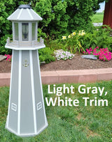 Backyard Solar Lighthouse - Poly Made - Amish Handmade