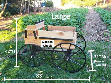Hitch Wagon - Buckboard Wagon - Amish Handmade - Garden Decor - Country Decor- Primitive - Crafts