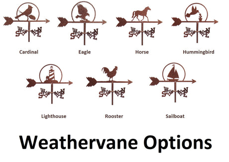 Birdhouse Copper Roof with Weathervane, 1 Nesting Compartment - Handmade for Bird Lovers - Amish Handcrafted - Outdoor Décor - Birds - Yard