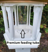 Cedar Roof Bird Feeder Amish Handmade Decorative Birdfeeder Maintenance Free Gift for Bird Lovers Gift, Bird Feed
