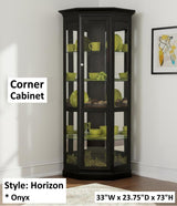 Amish Handmade Glass Cabinet - Glass Display Cabinet - Tall Curio Cabinet - China Display -Modern Home Decor - Multipurpose Cabinet - Rustic