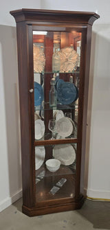 Amish Handmade Glass Cabinet - Glass Display Cabinet - Tall Curio Cabinet - China Display -Modern Home Decor - Multipurpose Cabinet - Rustic