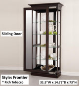 Amish Handmade Glass Cabinet - Glass Display Cabinet - Tall Curio Cabinet - China Display -Modern Home Decor - Multipurpose Cabinet - Rustic