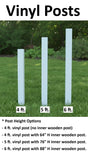 Amish Handmade Post 4,5,6,7,8 ft. For Birdhouses and Bird Feeders, Vinyl Post With Inner Wooden Post, Durable Yellow Pine, Bird Lovers, Home