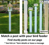 Cedar Roof Bird Feeder Amish Handmade Decorative Birdfeeder Maintenance Free Gift for Bird Lovers Gift, Bird Feed