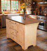 Kitchen Island - Amish Handmade - Multipurpose Cabinet - Primitive - Storage - Kitchen Cabinet - Rustic- Case Goods - Home - Fully Assembled