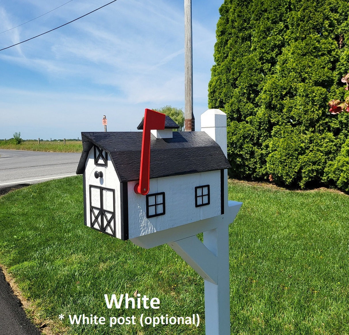 Planter for Mailbox Post, White, Weather Resistant Poly Lumber, Fits All Mailbox Posts!