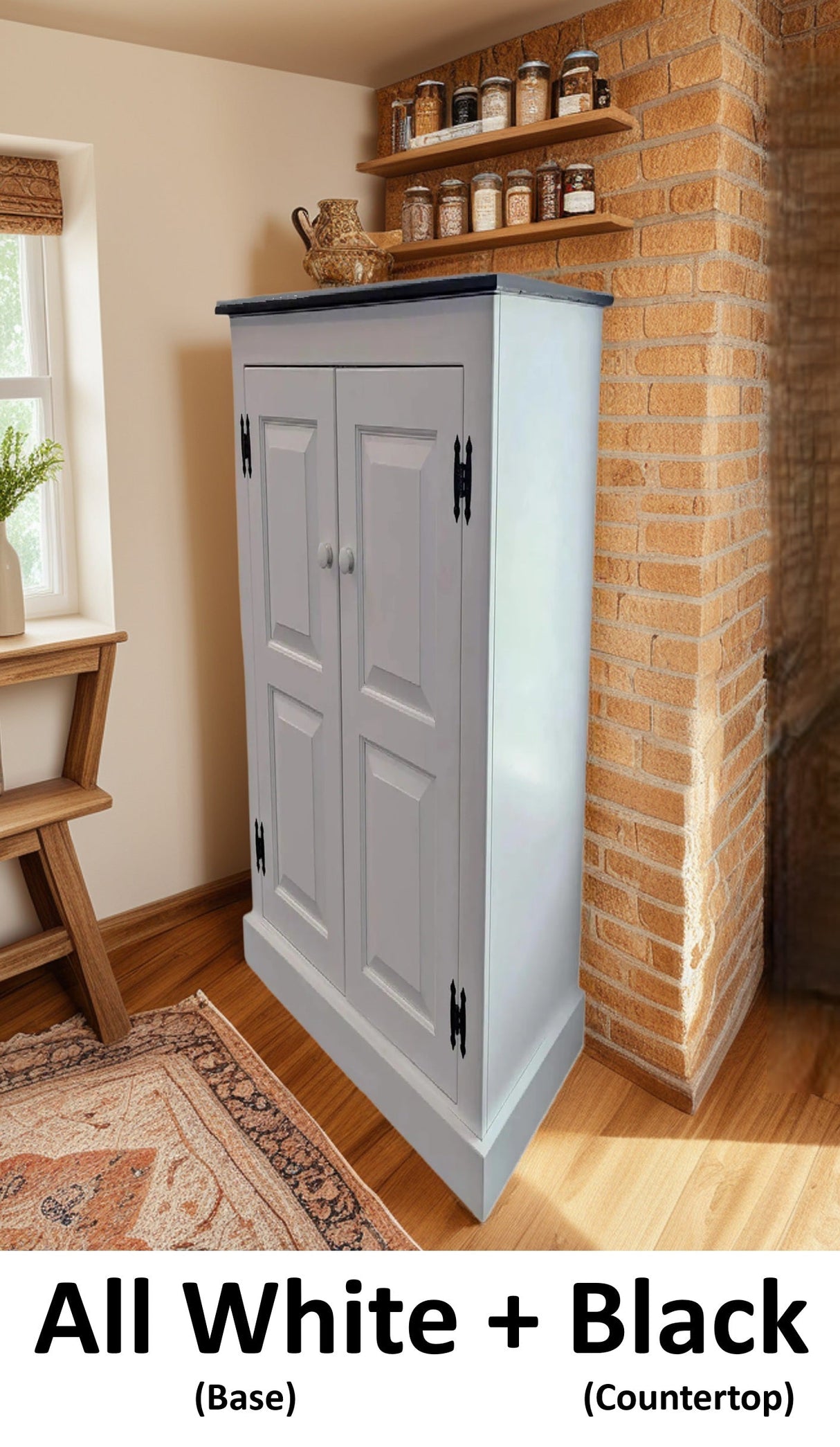 Amish Handmade Pantry Cabinet - Large Jelly Cabinet - Multipurpose Cabinet - Farmhouse - Cupboard - Storage - Rustic - Case Goods - Home