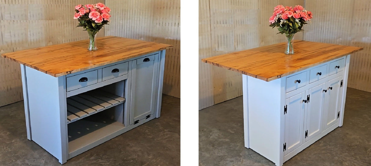Kitchen Island - Amish Handmade - Multipurpose Cabinet - Primitive - Storage - Amish Furniture- Rustic- Case Goods - Home - Fully Assembled