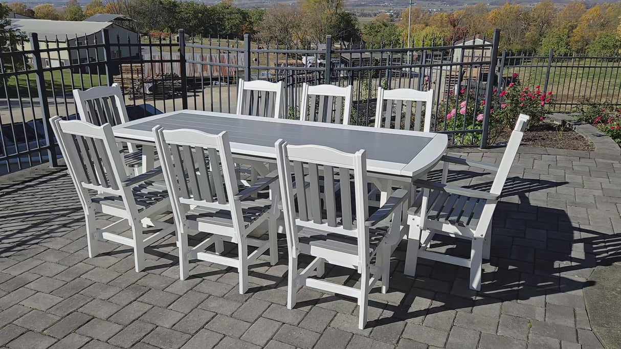 Amish Handmade Patio Set - Chair Set - Poly - Adirondack - Pub Chairs - Outdoor Furniture - Table Set - Dining Table - Outdoors - Backyard
