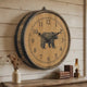 Amish Handmade Whiskey Barrel Clock - Rustic Clocks - Large Wall Clock - Primitive - Unique Clocks - Wood Clock  - Display - Vintage Clocks