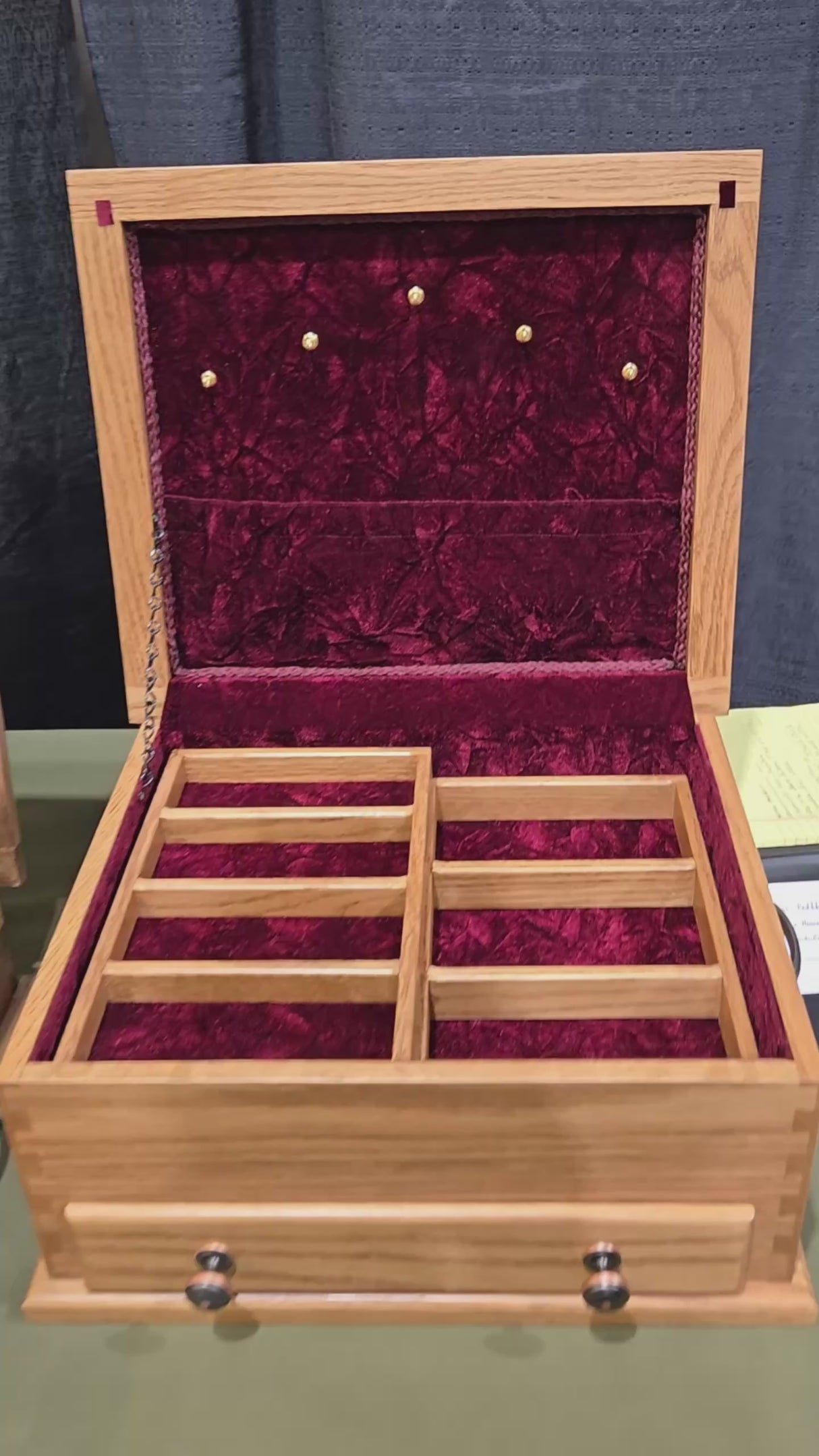 X-Large Amish Handmade Jewelry Box - Storage Box - Jewelry Organizer - Rustic - Keepsake Box - Jewelry Box with Drawer - Exquisite - Display